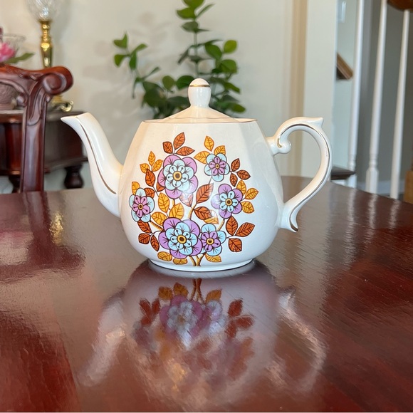 Wood Sons Ellgreave Ironstone Teapot Alpine White MCM Vintage England 357/7 HTF - Picture 2 of 10